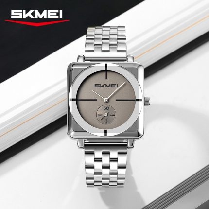 Skmei 2413 Silver New Square Men Gold Quartz Watches